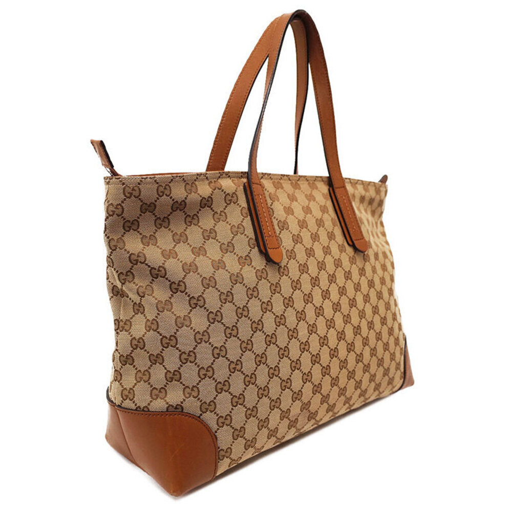 Gucci Brown Web GG Bag Canvas Tote
